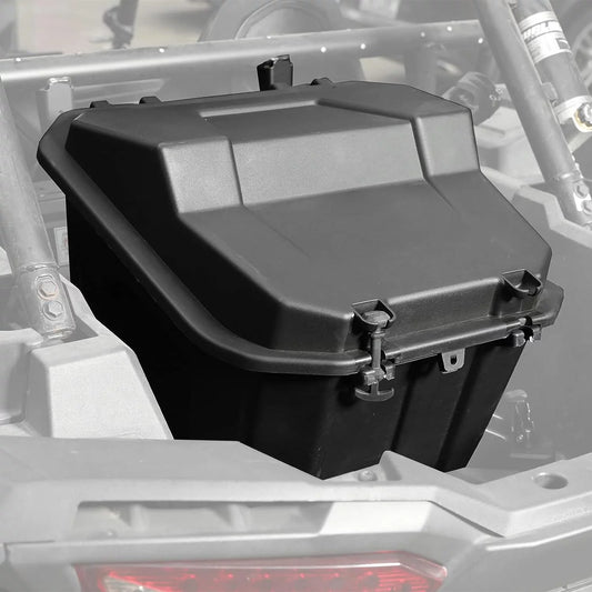 A & UTV PRO Rear Storage Cargo Box with Rubber Latch for Polaris RZR