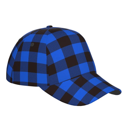 Balery Baseball Cap Adjustable Size for Running Workouts and Outdoor Activities All Seasons Dad Hat(Buffalo Plaid Blue Black)