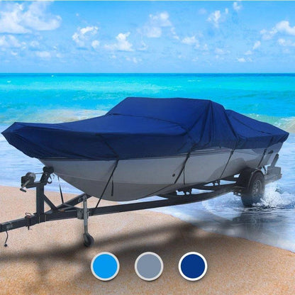 Semi-Custom Fishing Boat with T-Top/Hard Top 28' 6" Long and 108" Wide Seal Skin 1200 Boat Cover