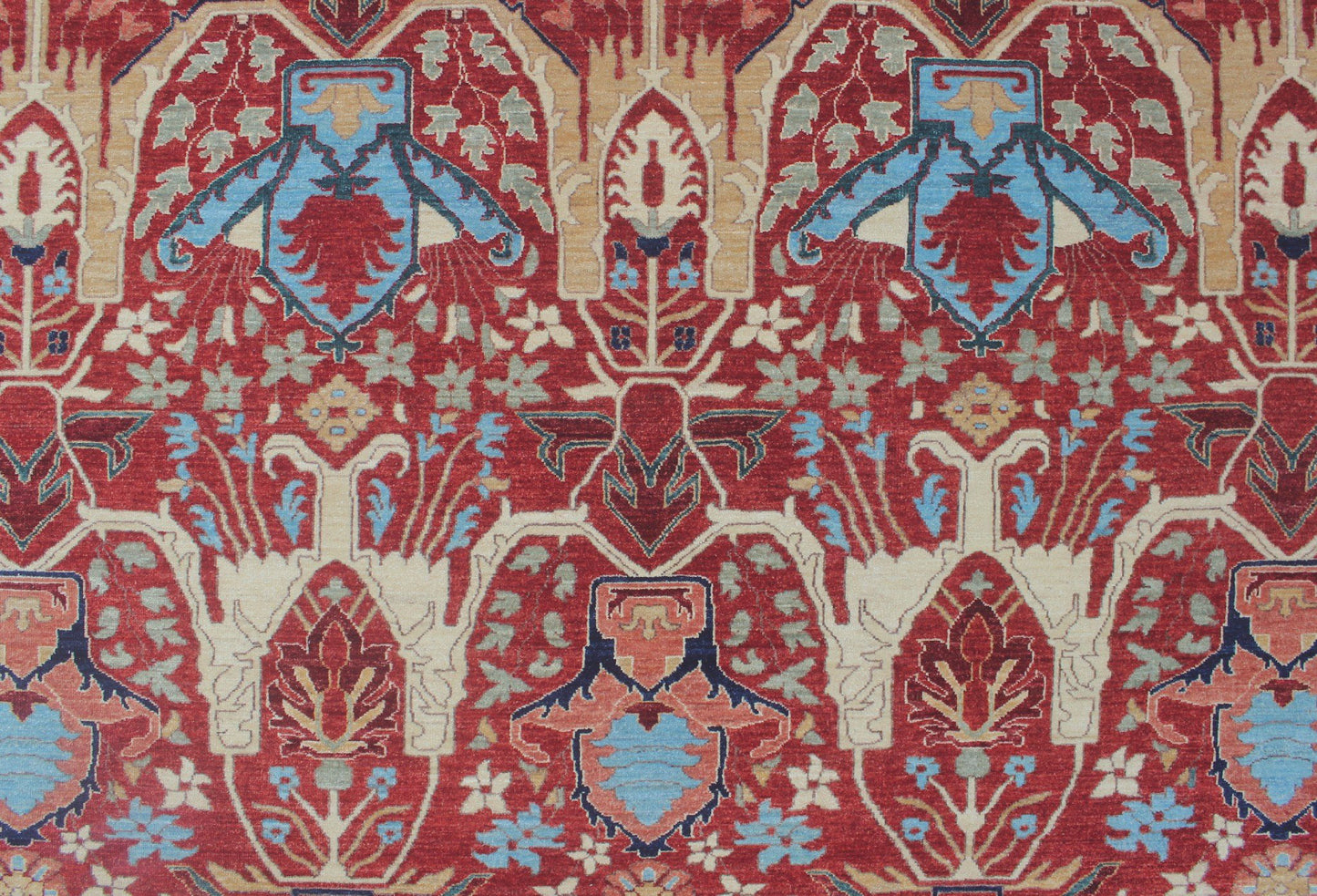 Aria Ramez Rust/Blue Rug, 9'10" x 13'7"