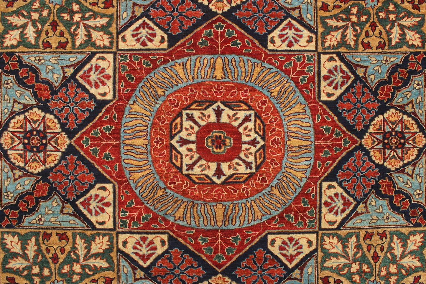 Aria Percival Blue/Red Rug, 8'2" x 9'11"