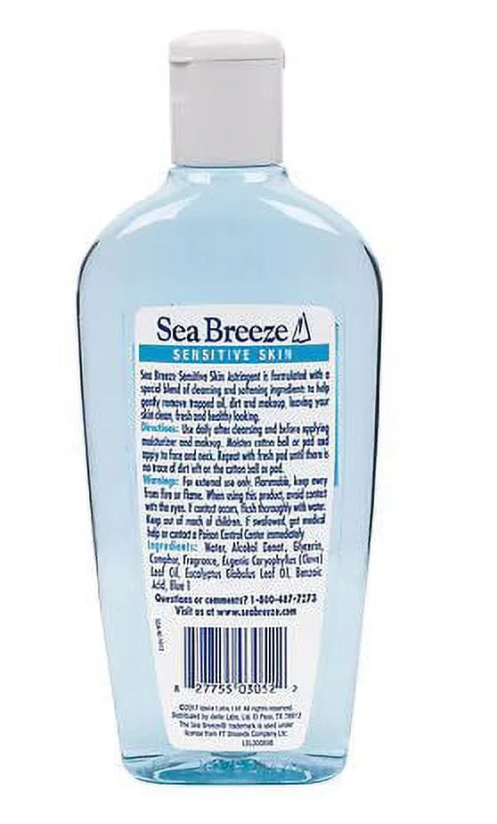 Sea Breeze Sensitive Skin Astringent 10 oz (Pack of 4)