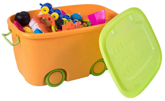 Stackable Toy Storage Box with Rims