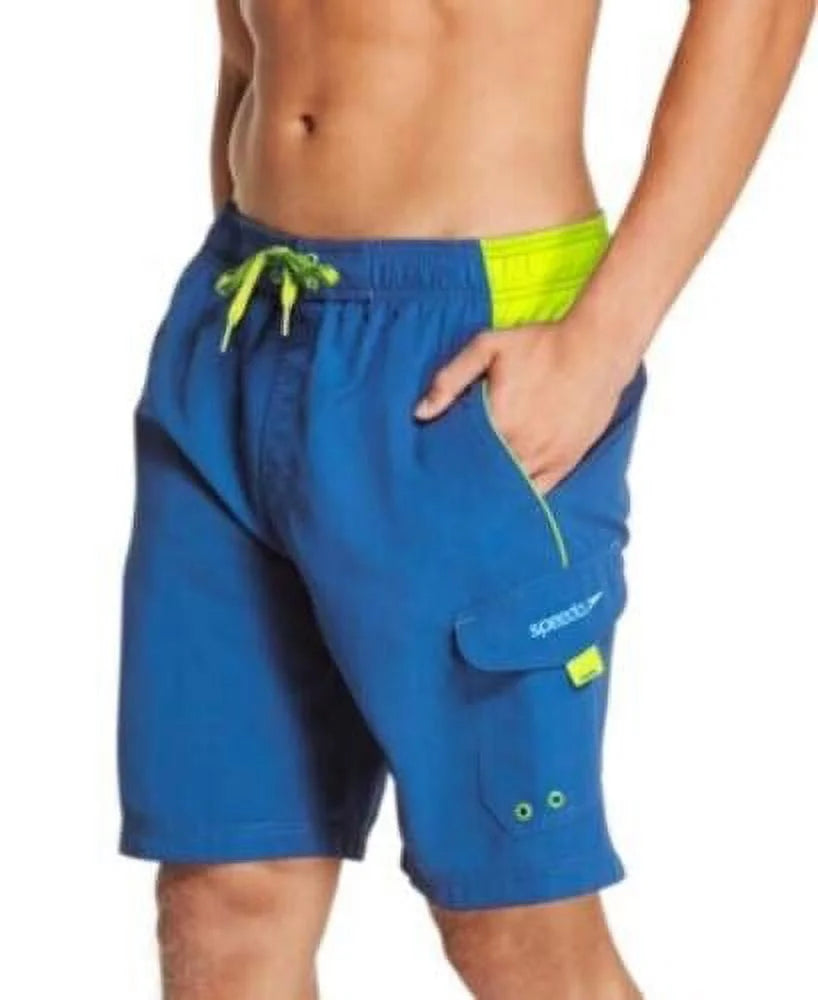 Speedo Men's Marina Sport VaporPLUS 9" Swim Trunks Blue Size M MSRP $42