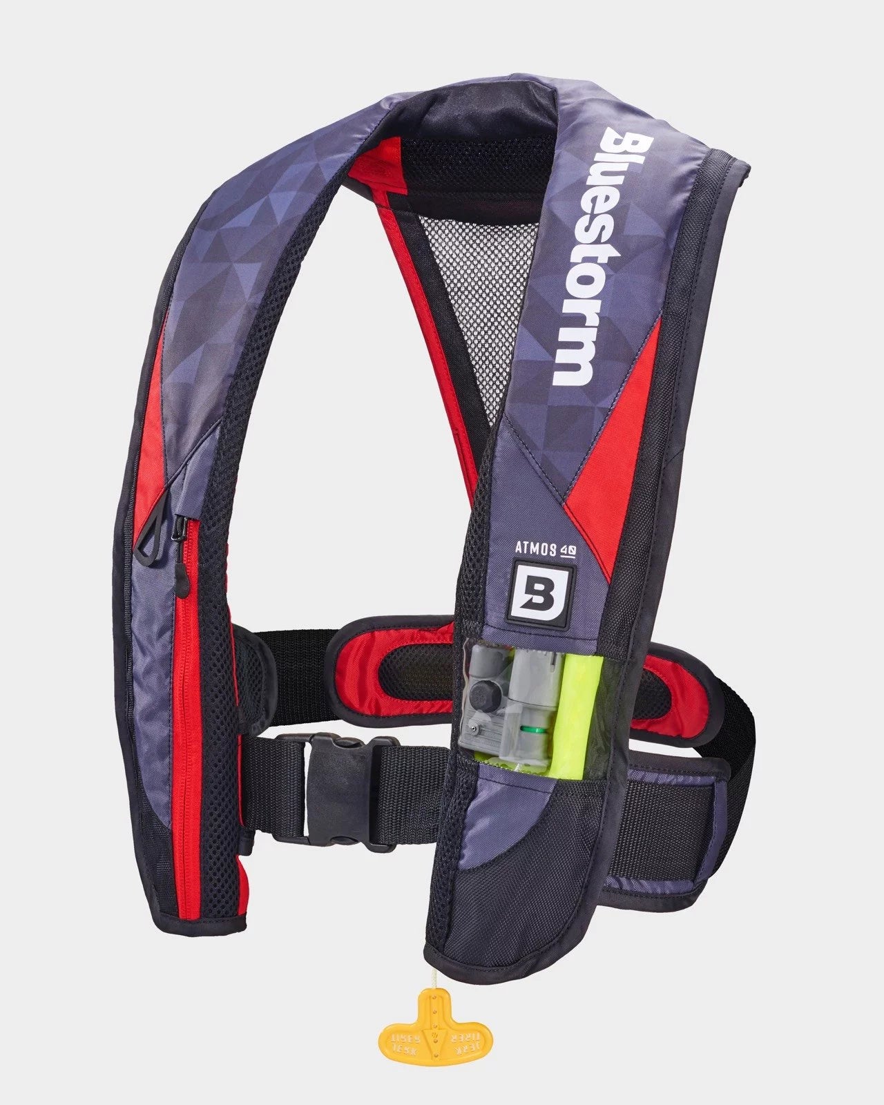 Bluestorm Gear Atmos 40 Automatic/Manual Inflatable PFD Life Jacket for Adults | US Coast Guard Approved (Nitro Red)