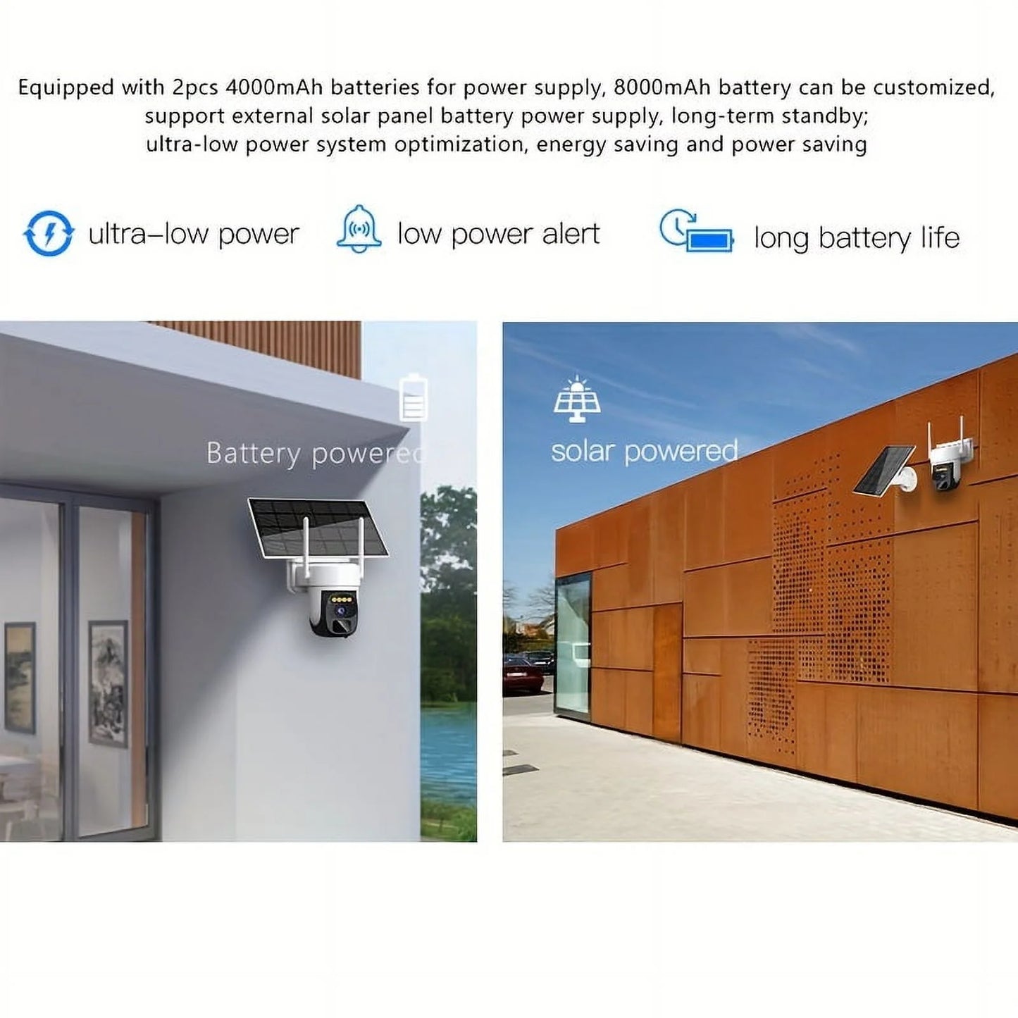 2K Pan Tilt 360° Solar-Powered Outdoor Wireless Security Camera with 3MP Color Night Vision, 2-Way Talk, Motion Detection, IP66 Waterproof - Perfect Gift for Birthdays, Easter, President's Day, Boys &