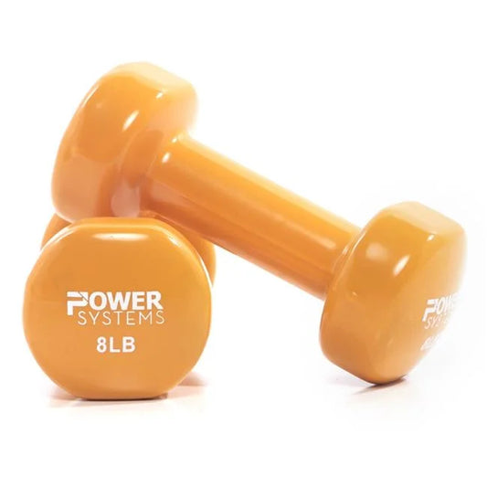 9 lbs Deluxe Vinyl Coated Dumbbell, Lime - Set of 2