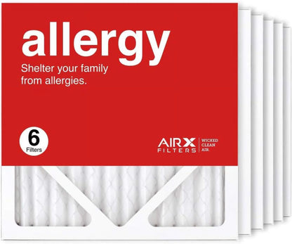 12X12x1 Air Filter MERV 11 Pleated HVAC AC Furnace Air Filter, Allergy 6-Pack, Made In The