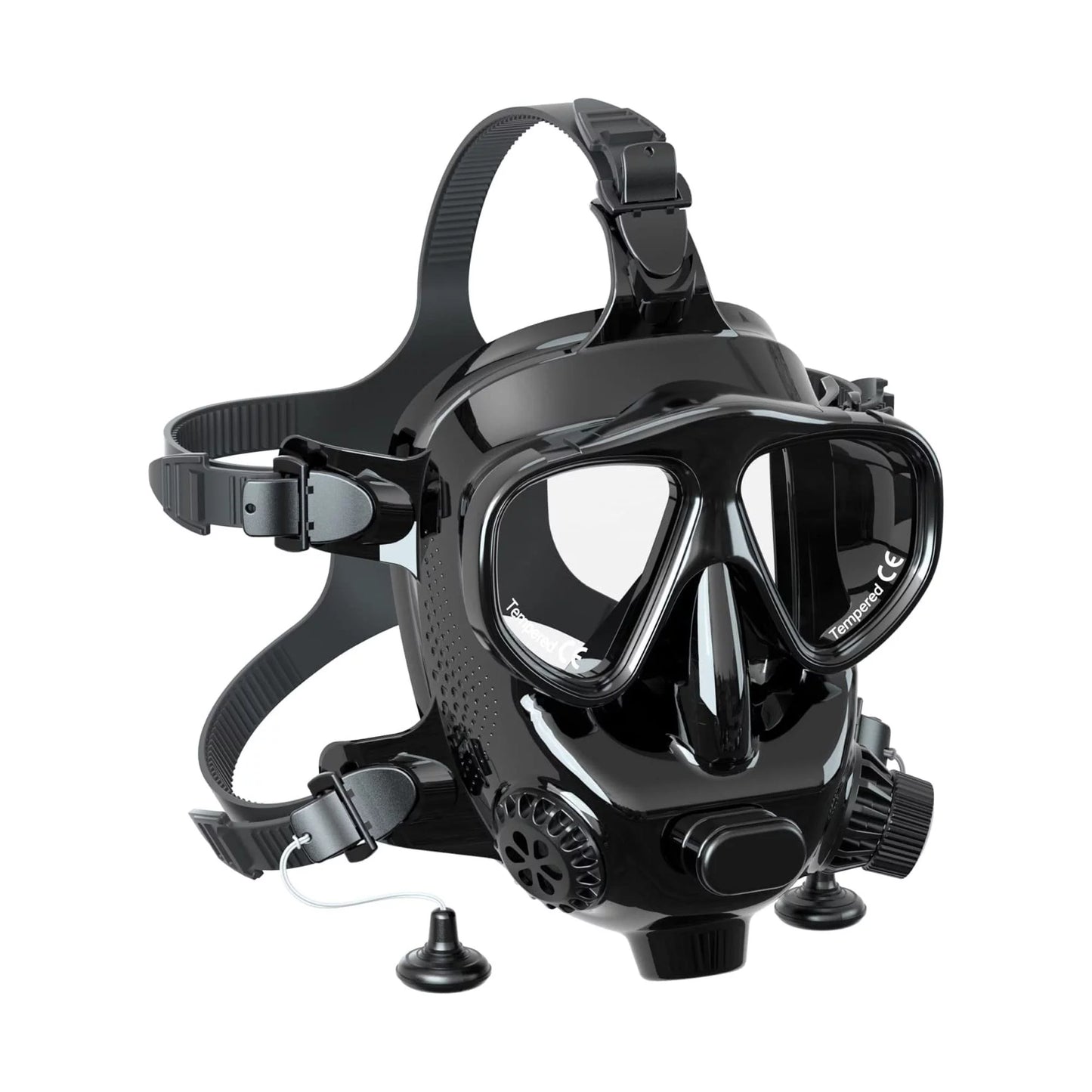 Smaco Full Face Diving Mask for Scuba Diving, 180° View Panoramic Dive Mask with Camera Mount, Anti-Fog & Anti-Leak Dive Mask Support for Scuba Diving