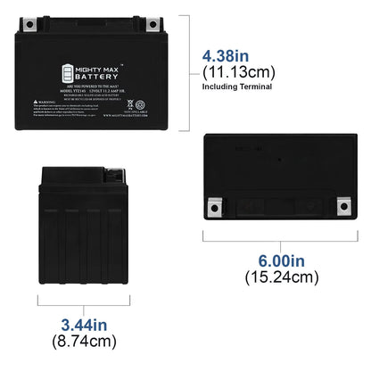 YTZ14S 12V 11.2AH Replacement Battery compatible with Protek ETZ14S - 8 Pack