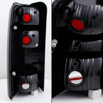 AKKON - For 2007-2012 Nitro Dual CCFL Halo Black Projector LED Signal Headlights + Dark Red Tail Lights Combo