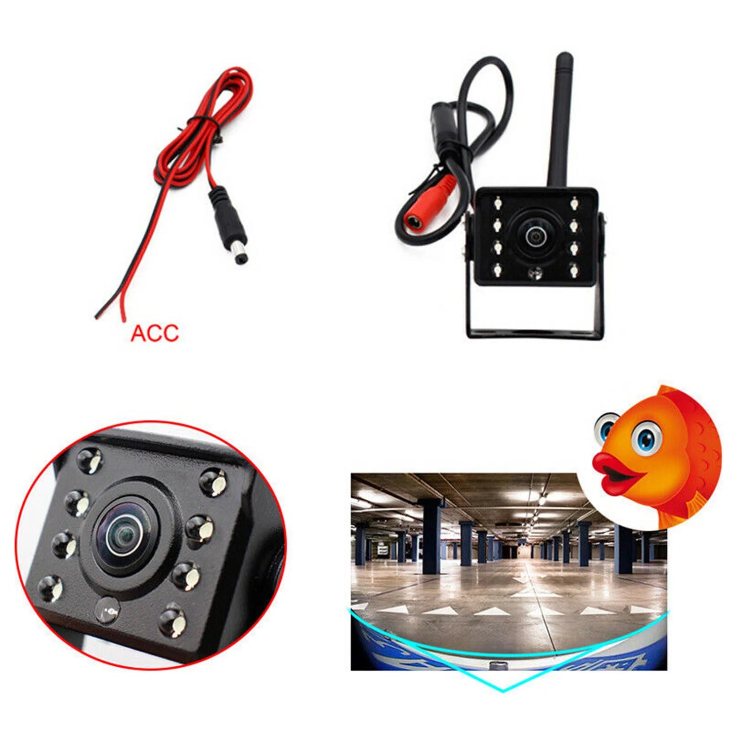 Aumotop Webcam,Ip67 Waterproof Wireless Rear View Camera Car Rear View ReverseVision Bus 12v~36v Waterproof WirelessLed Reverse Camera Ip67 Waterproof View Camera BusVision Camera