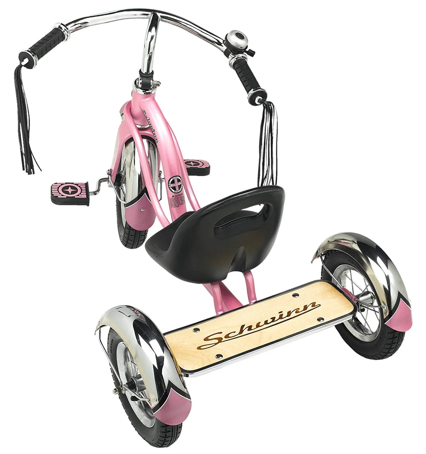 Schwinn 12" Roadster Tricycle for Kids-Color:Pink,Size:12" Rear,Style:Uni Tricycle