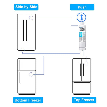 4 Pack DA29-00020B/ HAF-CIN/EXP Replacement Refrigerator Water Filter