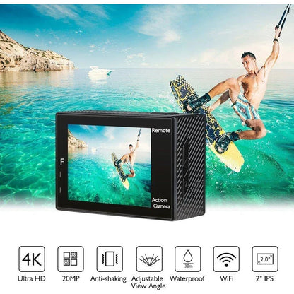 Akaso V50 Action Camera-Native 4K/30fps 20 MP with Wi-Fi - (Open Box)