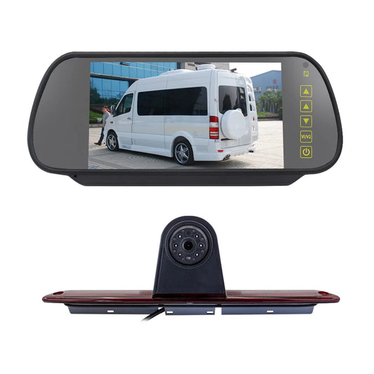 7in Brake Light Backup Camera for Mercedes-Benz Sprinter/ Crafter Vans LED Light Parking (with Monitor)