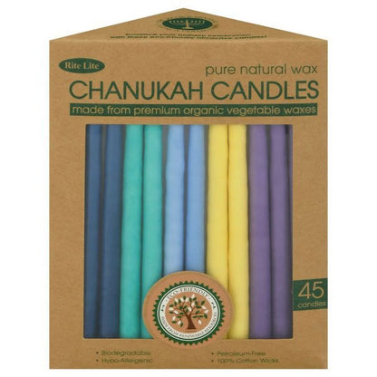 Rite Lite Judaica Vegetable Wax Chanukah Candles - Multicolor