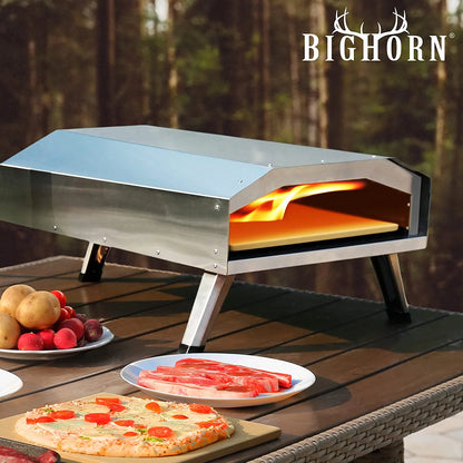 12 Gas Pizza Oven - Stainless Steel Outdoor Pizza Oven - Portable Gas Pizza Oven For Stone Baked Pizzas – Great For Any Outdoor Kitchen