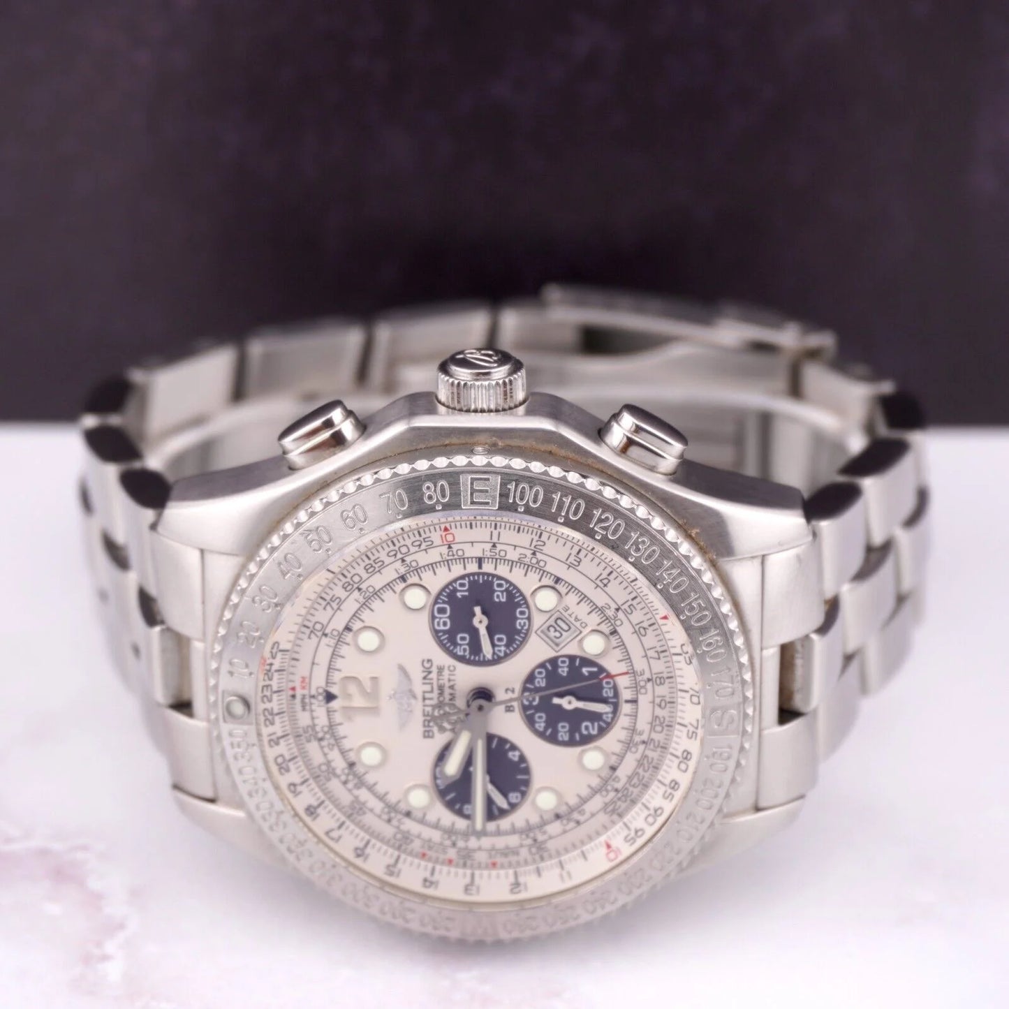 BREITLING Chronograph B-2 Automatic 44mm Men's White Dial Steel Watch A42362