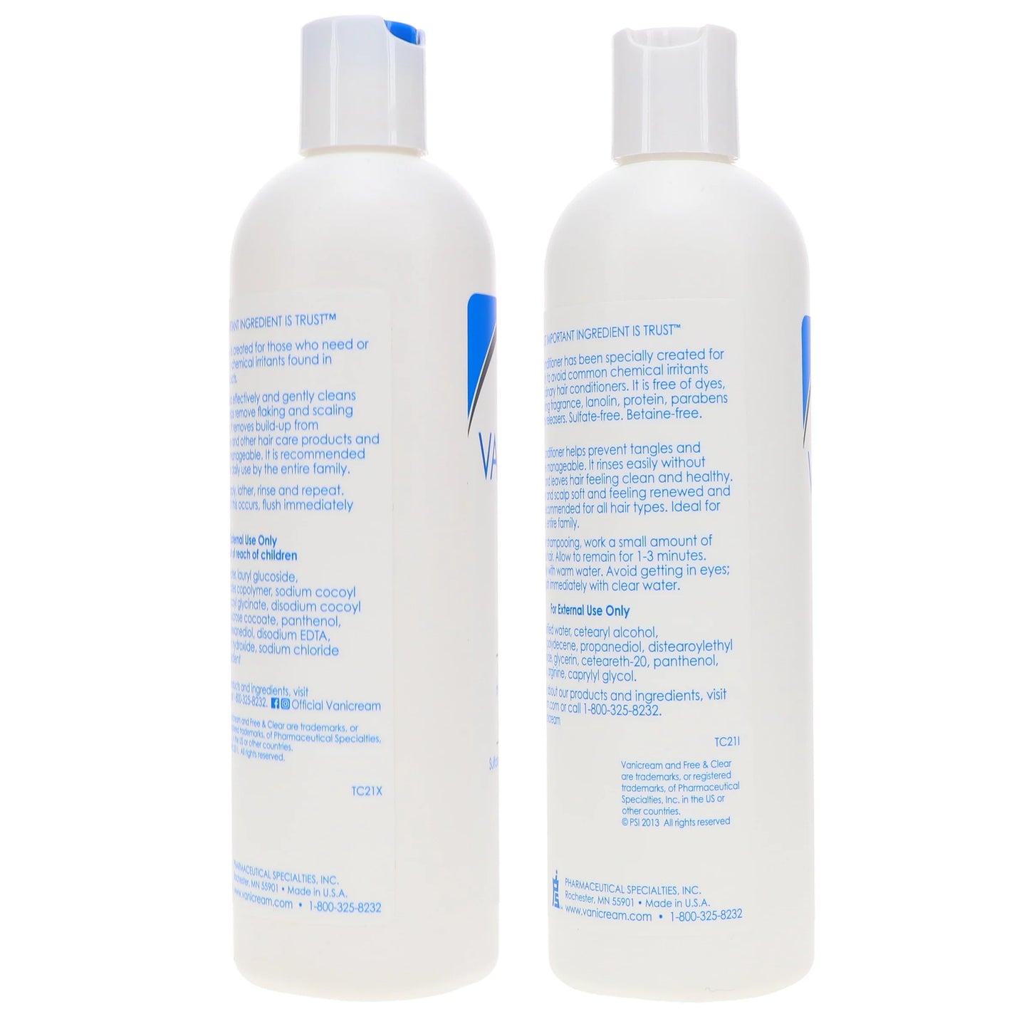 Vanicream Shampoo 12 oz & Conditioner 12 oz Combo Pack