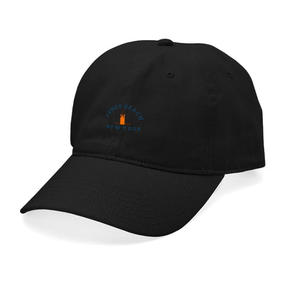 CafePress - Jones Beach Baseball Hat Black Cap - Printed Adjustable Cotton Canvas Black Baseball Hat