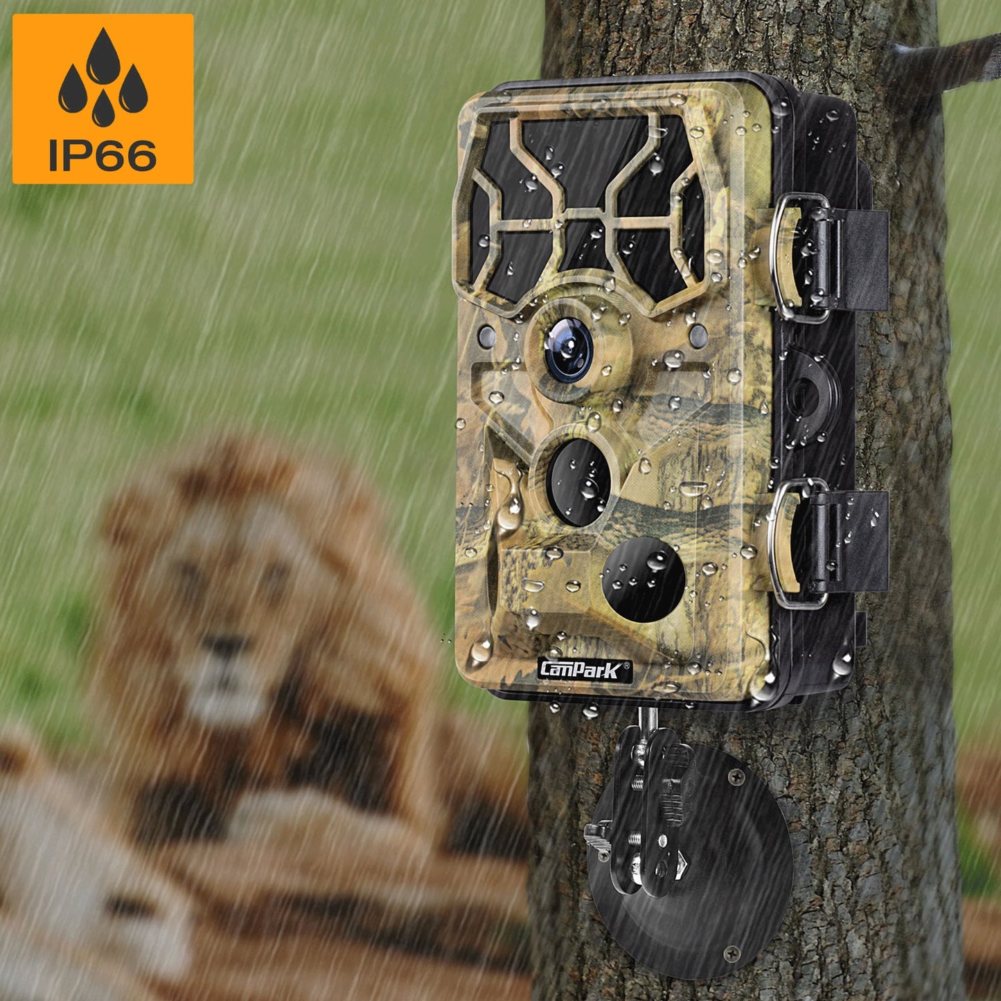 TOGUARD Trail Camera with SD Card WiFi Bluetooth 20MP 1296P Game Camera with 3PIR Night Vision Waterproof IP66 Motion Detection 120° Wide Angle Trail Cam for Hunting Wildlife Monitoring