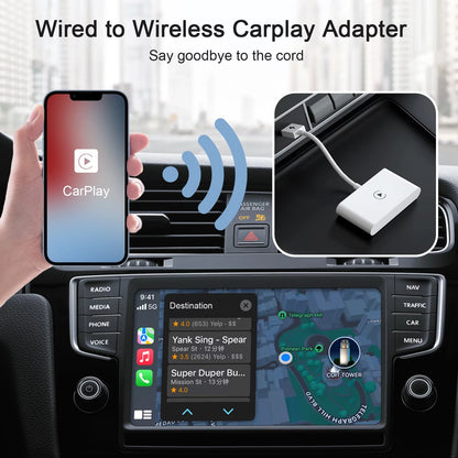 Replacement for Apple Wireless Carplay Adapter Dongle USB iPhone IOS Car Navigation Player