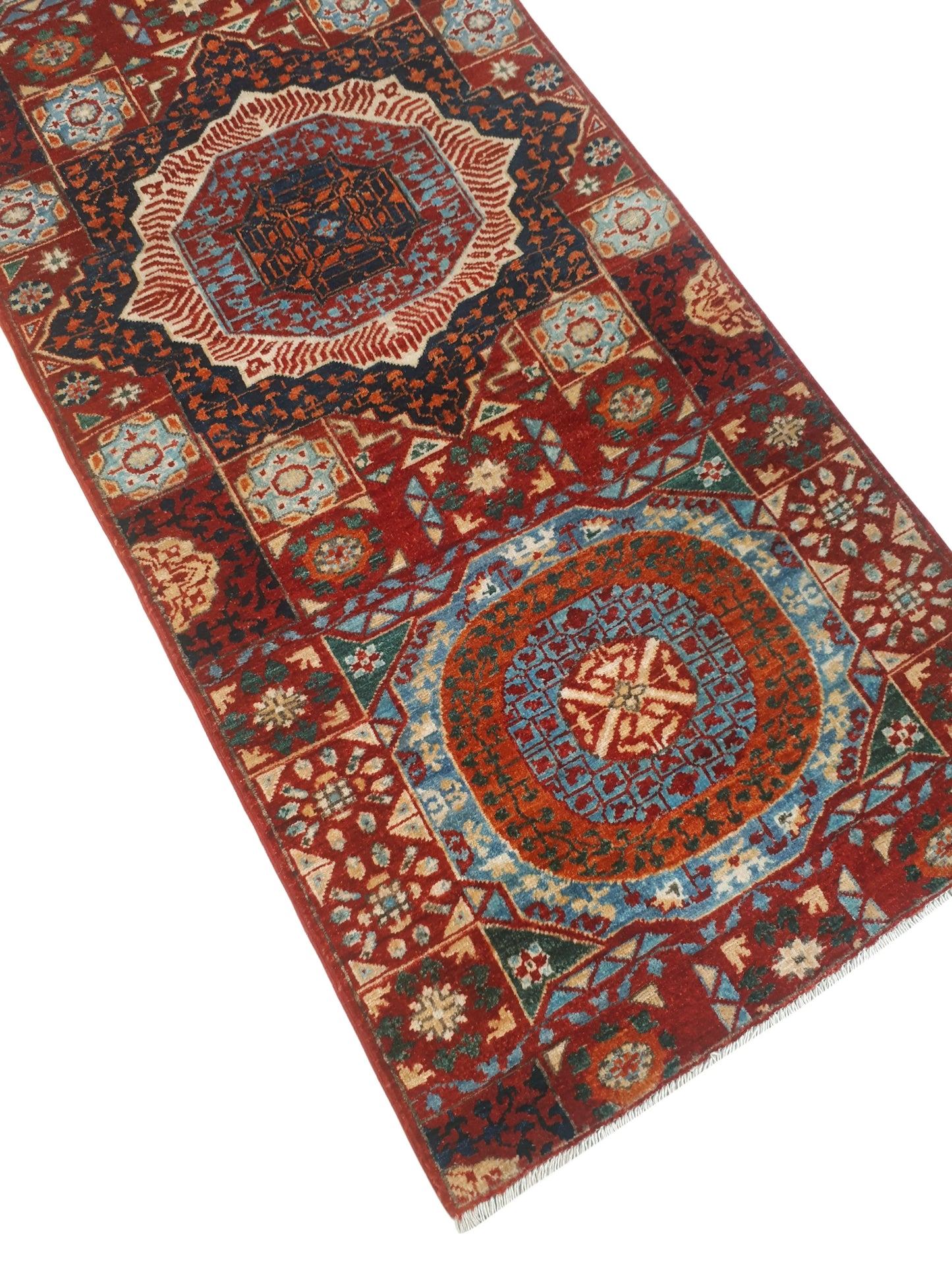 Aria Anny Red/Blue Runner, 2'9" x 12'0"