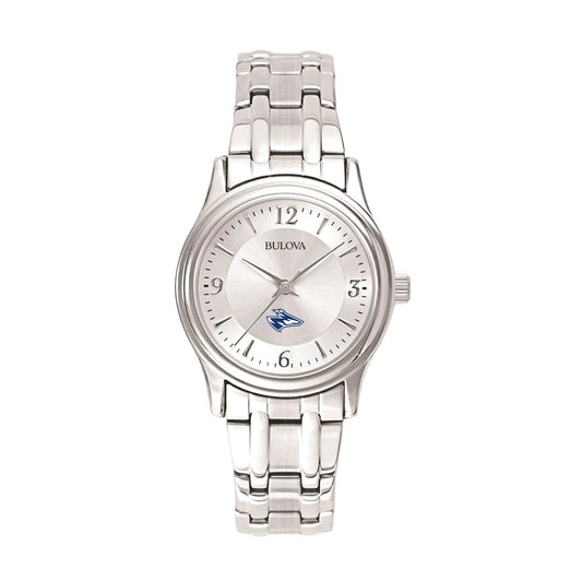 Women's Bulova Silver Nebraska-Kearney Lopers Silver-Tone Dial Stainless Steel Quartz Watch