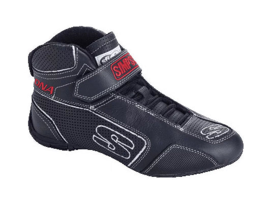 Simpson Racing DA130W DNA Racing Shoes Adult 13 Black/White Pair