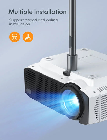 Apeman LC350 LCD Native 480P Support 1080P Home Theater Projector, Dual Speakers, Eyes Protection, Multiple Connection