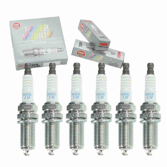 6 pc NGK 6481 Laser Iridium Spark Plugs for 22401AA630 31216183 31216184 4506 4704 FR7NI33 IKH20TT LR005483 PKH20TT Ignition Wire Secondary Fits select: 2004-2008 SUBARU FORESTER