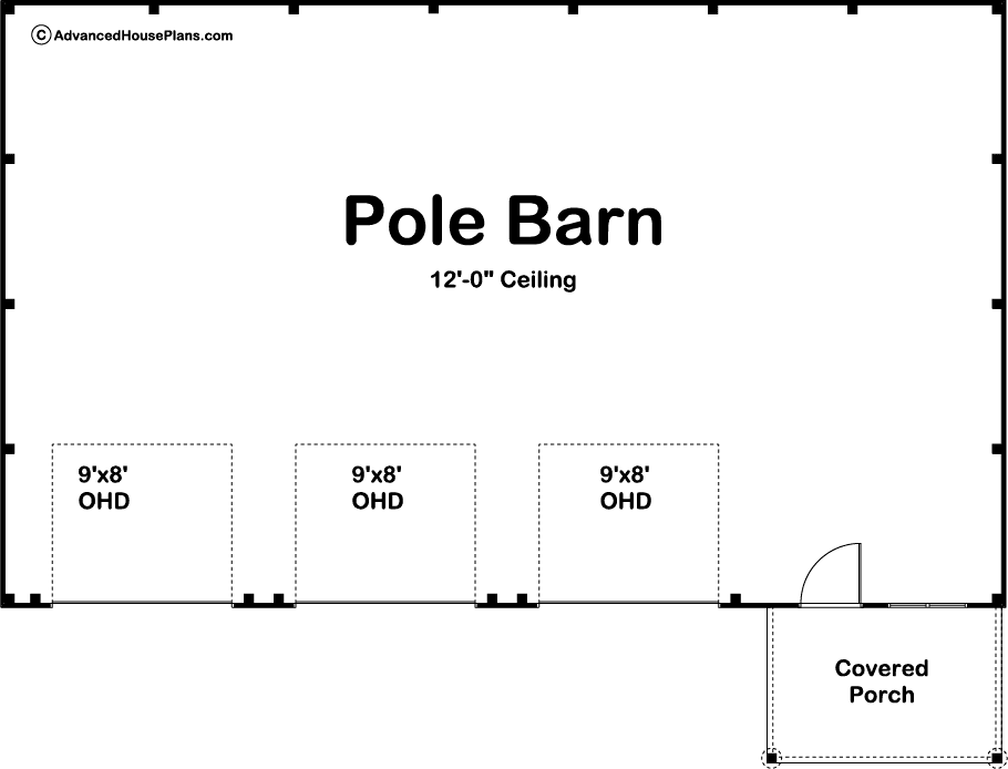 Advanced House Plans: Builder Ready Blueprints | Grant 29445 | Pole Barn/Post Frame Plan