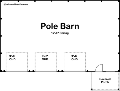 Advanced House Plans: Builder Ready Blueprints | Grant 29445 | Pole Barn/Post Frame Plan