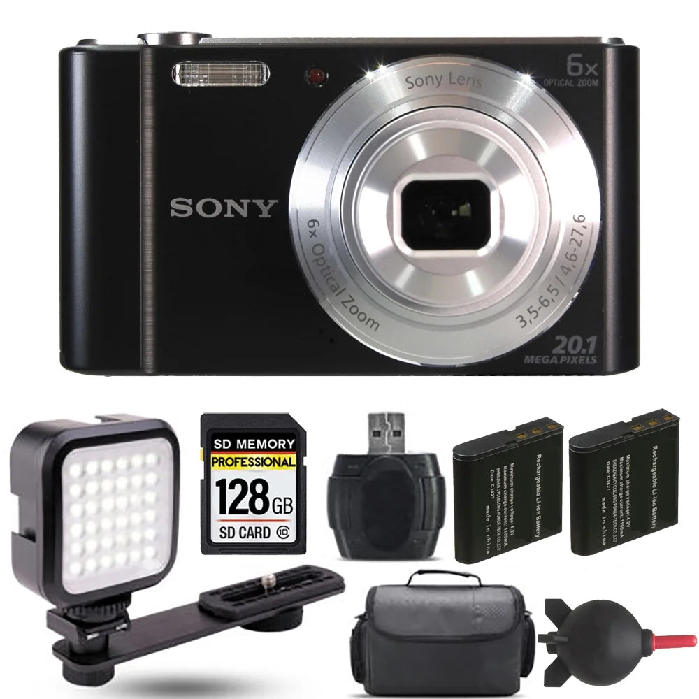 Sony Cyber-shot DSC-W810 Digital Camera + Extra Battery + LED - 128GB Kit