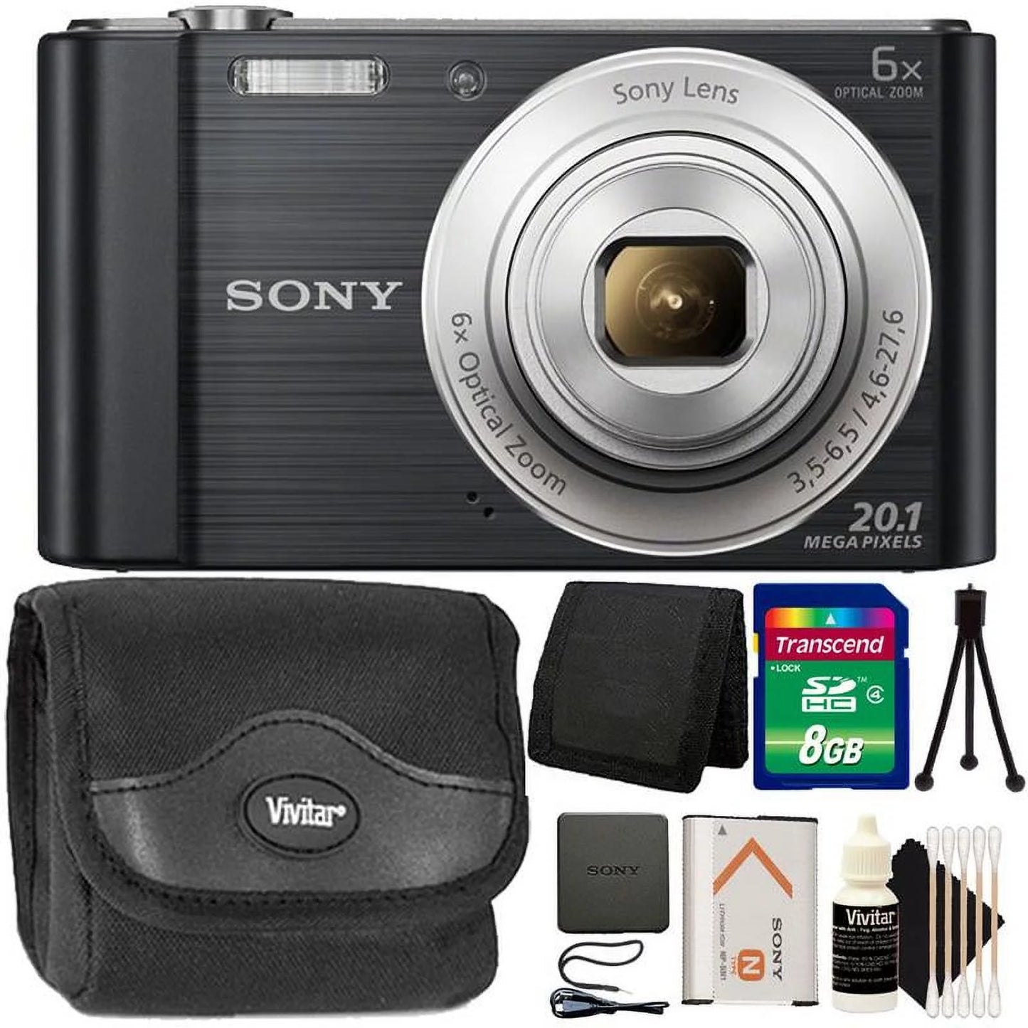 Sony Cyber-shot DSC-W810 20.1MP Digital Camera with 16GB Card, Case and More