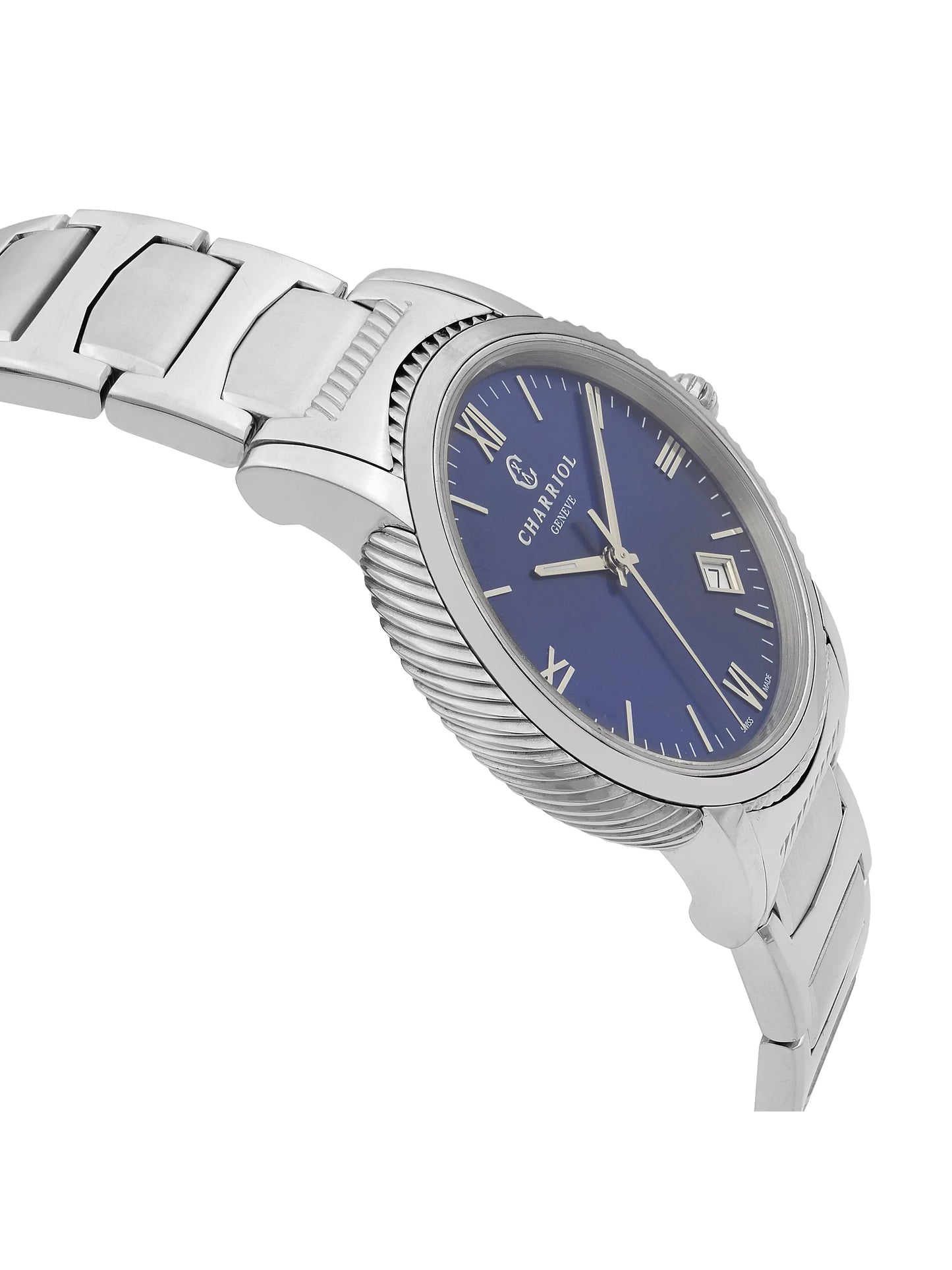 Charriol Parisii 40mm Stainless Steel Blue Dial Mens Quartz Watch P40S2.930.002