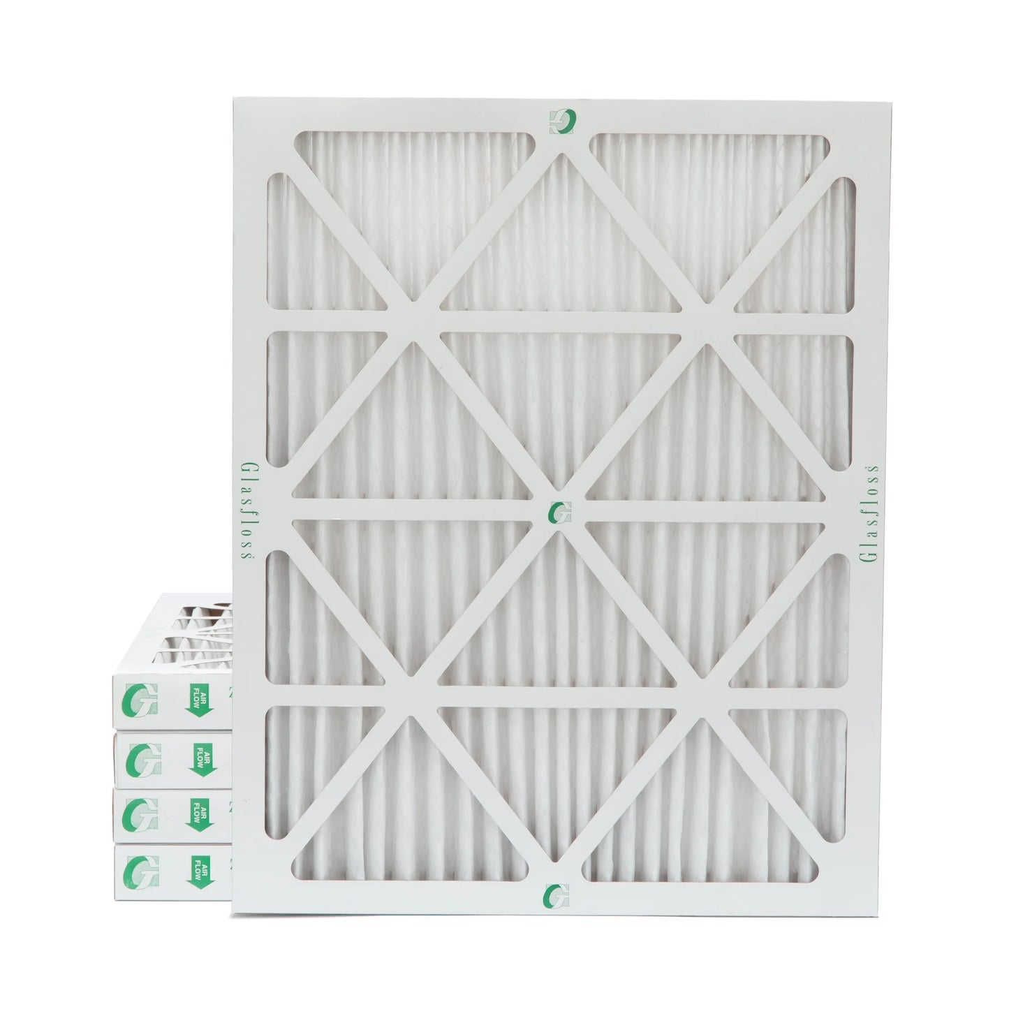 20x24x2 MERV 10 Pleated HVAC Air Filters by Glasfloss. ( Quantity 5 ) Exact Size: 19-3/8 x 23-3/8 x 1-3/4