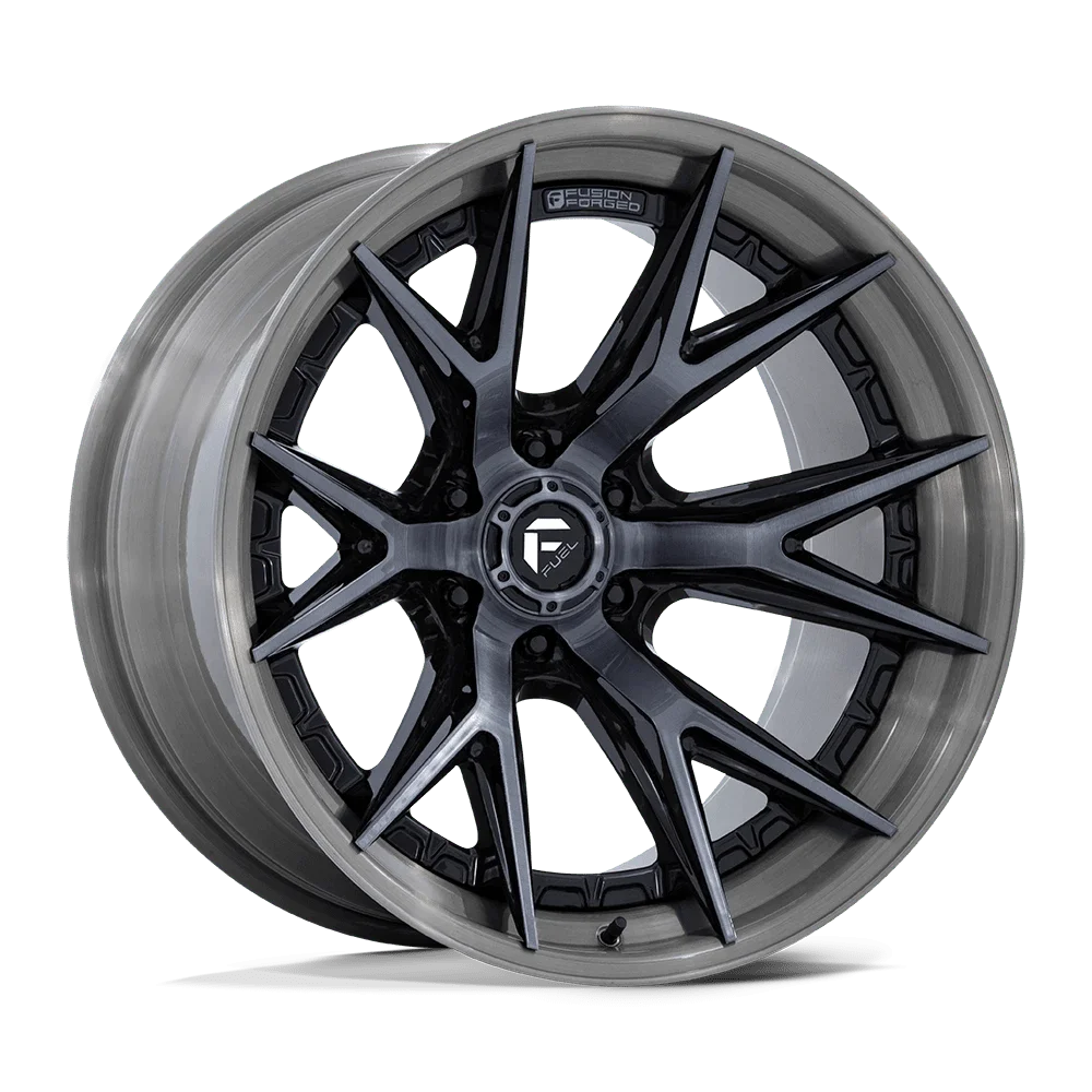 20x10 Fuel FC402 Catalyst Gloss Black W/ Brushed Gray FORGED Wheel 6x135 (-18mm)