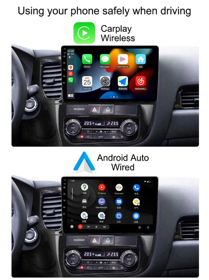 Carplay Android Auto Car Radio GPS For Mitsubishi Outlander 3 GF0W GG0W 2012 - 2018 Android Multimedia Navigation Player