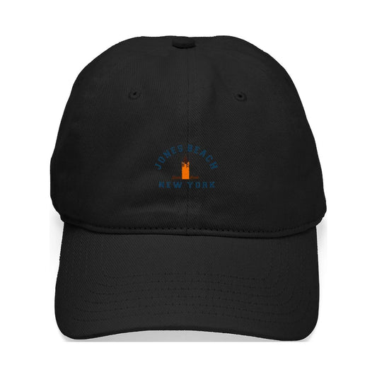 CafePress - Jones Beach Baseball Hat Black Cap - Printed Adjustable Cotton Canvas Black Baseball Hat