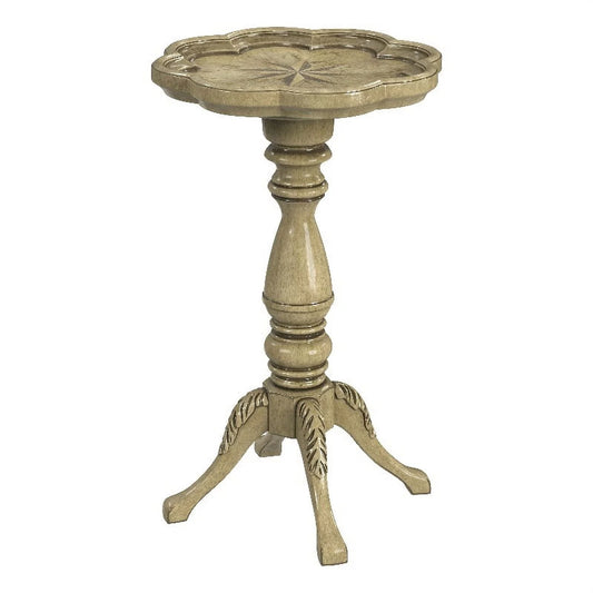 Butler Specialty Whitman Antique Beige Scalloped Edge Accent Table