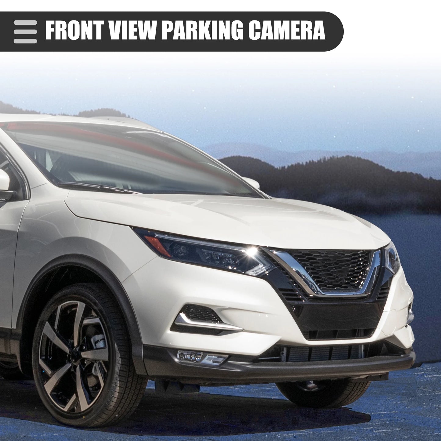 Unique Bargains Front View Parking Camera for Nissan Rogue Sport 2017-2019 Plastic Metal No.284F1-4EA0A Black