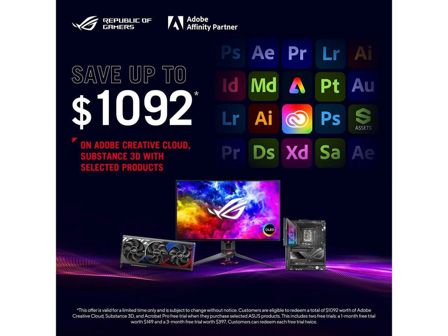 ASUS ROG Strix 32? 1440P Gaming Monitor (XG32AQ) - QHD (2560 x 1440), Fast IPS, 175Hz (OC), 1ms, G-SYNC compatible, Variable Overdrive, Eye Care, DisplayHDR 600, DisplayPort, HDMI, USB, 96% DCI-P3