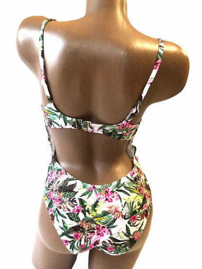 Victoria's Secret Essential Wicked One Piece Swimsuit Tropical Palm Size Small NWT