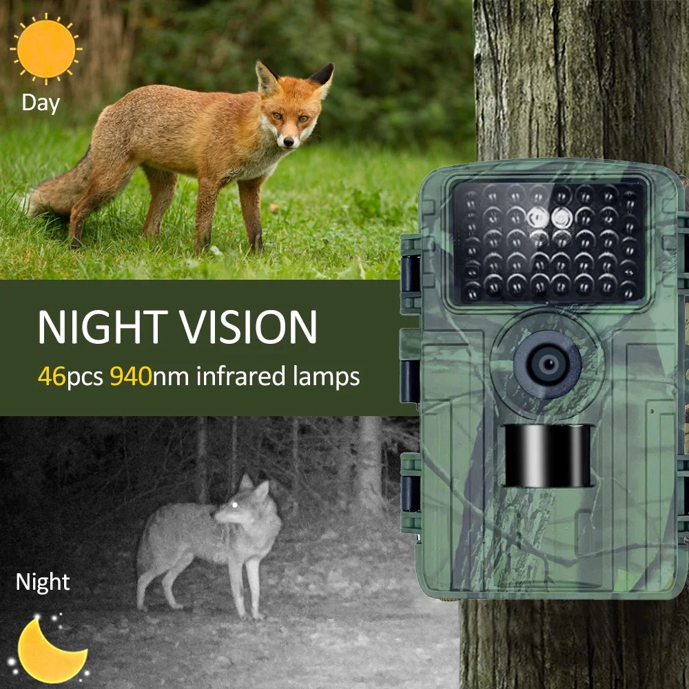 Wildlife Hunting Camera 32MP 4K HD Activated Trail Hunting Camera WIFI Bluetooth Waterproof Wifi Hunting Camera Outdoor IR Night Vision Motion