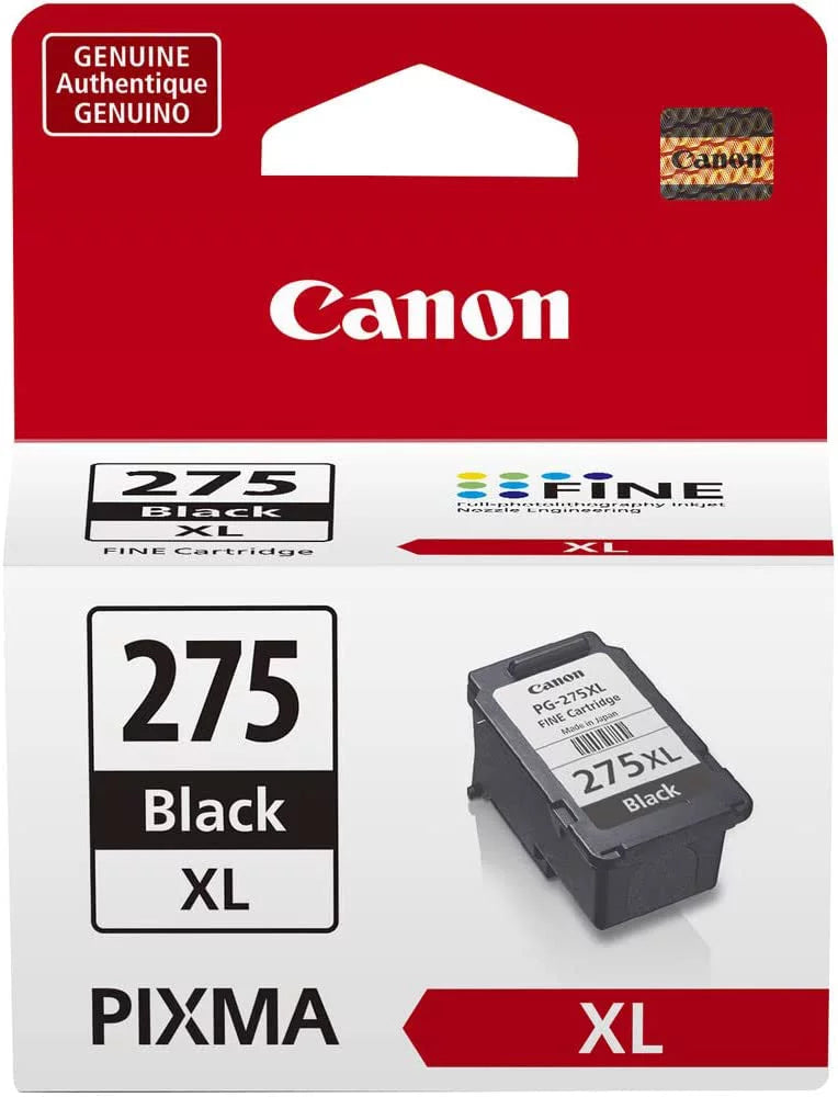 Canon PG-275 XL Black (4981C001) and Canon CL-276 XL Color High Capacity Ink Cartridges (4987C001) - Retail Packaging