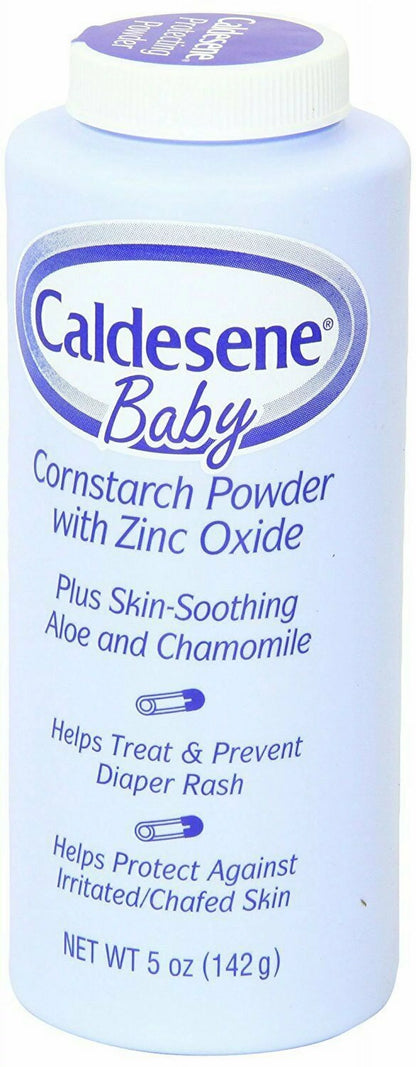 Caldesene Baby Cornstarch Powder With Zinc Oxide 5 oz (Pack of 5)