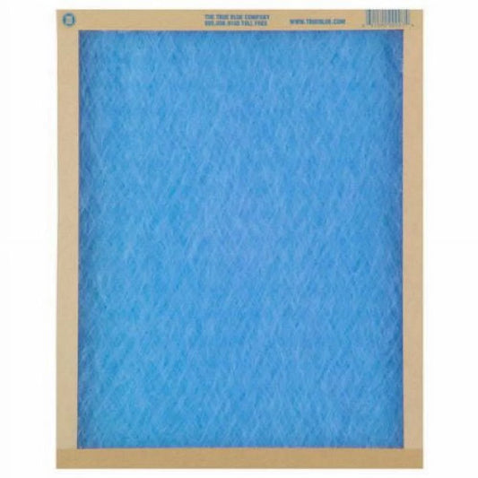 True Blue 112251 12" x 25" x 1" Flat Panel Spun Fiberglass Disposable Furnace Air Filter MERV 2 - Quantity of 12