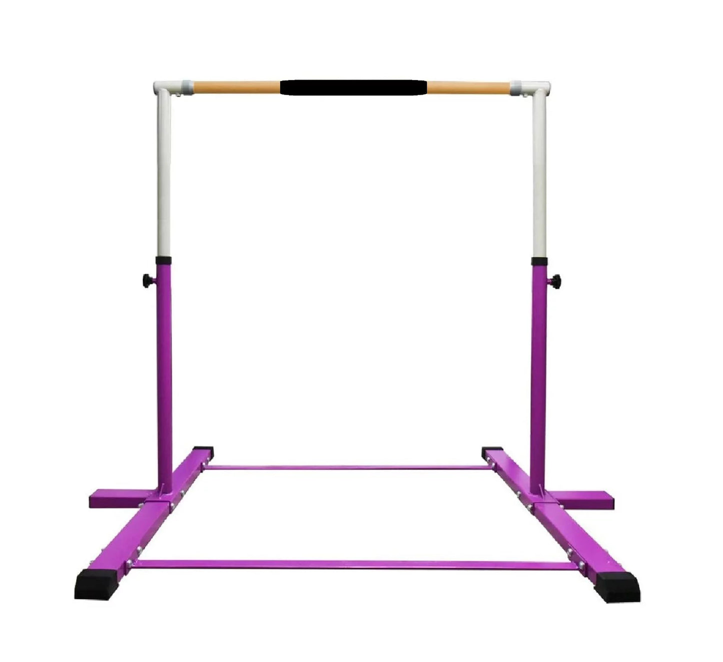 Athletic Bar Gymnastics Bar Kip Bar for Kids Gymnastic Training, Adjustable Height Horizontal Bar Professional Junior Gymnast Gymnastic Bar, Asymmetric Bar Expandable 3 to 5 FT Cushioned Bar Purple